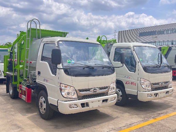 福田時代小卡之星3自裝卸式垃圾車｜餐廚垃圾車｜泔水收集車｜掛桶式垃圾車｜壓縮垃圾車